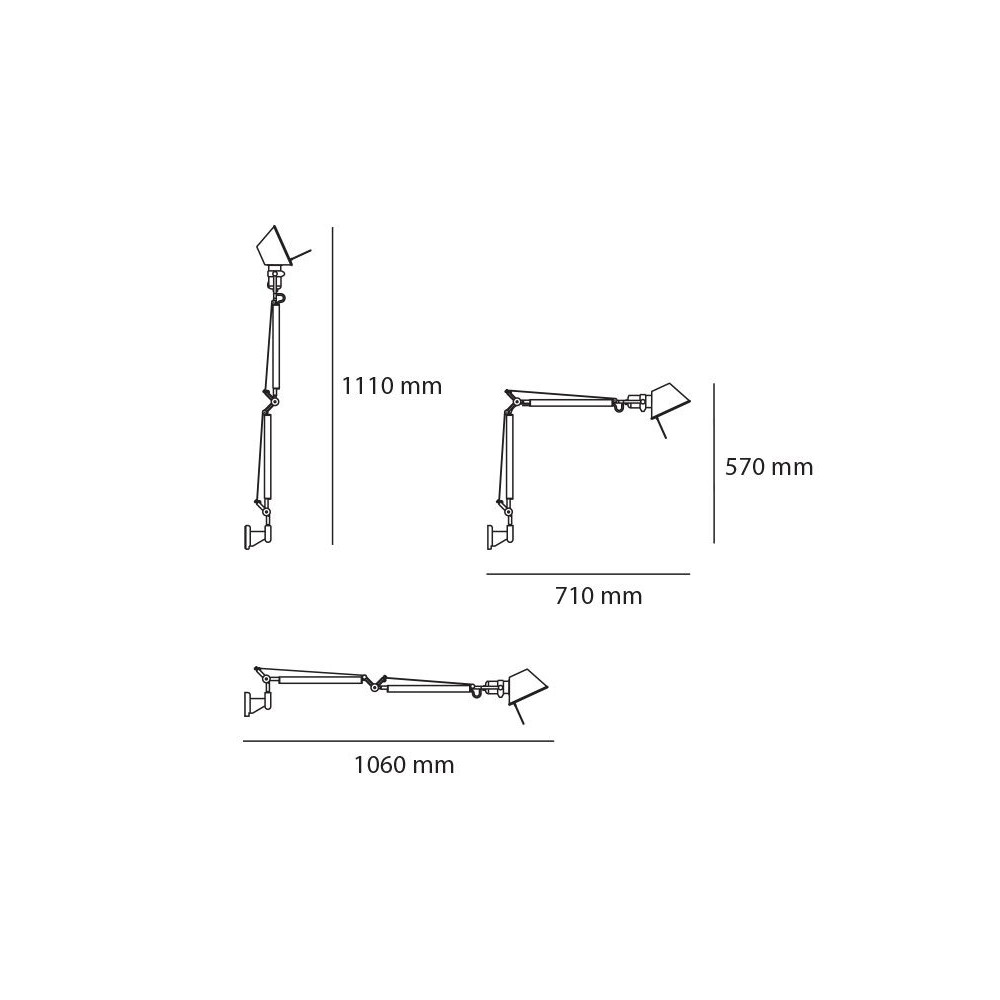 Lampada da parete Artemide Tolomeo Mini LED