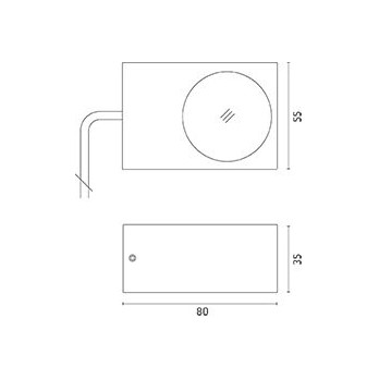 Apparecchio per installazione esterna a parete Ares Epsilon Led (fascio medio 30°, 4.5W)