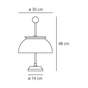 Lampada da tavolo Artemide Alfa