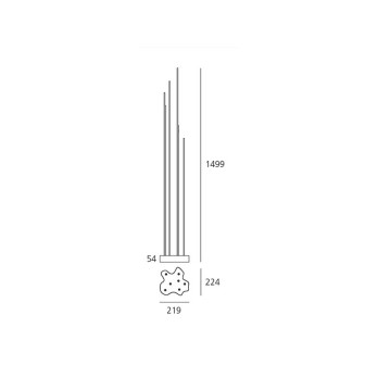 Lampada da terra per esterni Artemide Reeds IP68 (small)