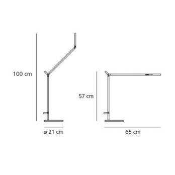 Lampada da tavolo Artemide Demetra con sensore movimento
