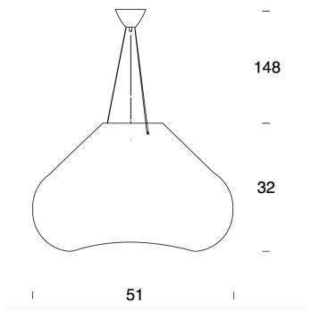 Lampada a sospensione Fontana Arte Bolla (51cm)