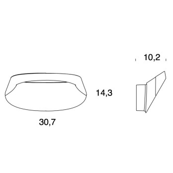 Lampada da parete Fontana Arte Bonnet