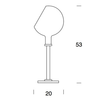 Lampada da tavolo Fontana Arte Parola