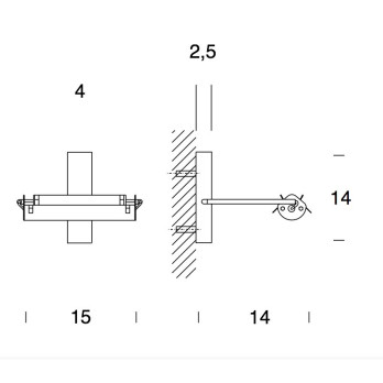Lampada da parete Fontana Arte Scintilla (15cm)