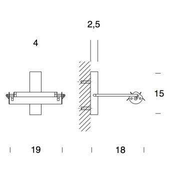 Lampada da parete Fontana Arte Scintilla (19cm)
