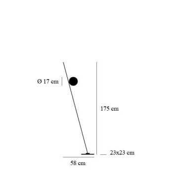Lampada da terra Catellani & Smith Lederam (h.175cm)