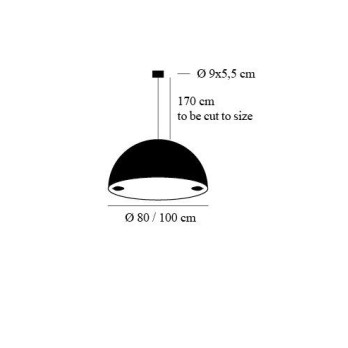 Lampada a sospensione Catellani & Smith Stchu-Moon (diam.80cm)