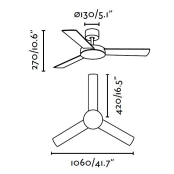 Ventilatore a soffitto Faro Barcelona Mini Mallorca