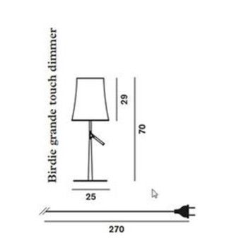 Lampada da tavolo Foscarini Birdie Grande con touch dimmer