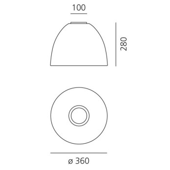 Lampada da soffitto Artemide Nur Mini