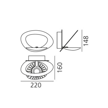 Lampada da parete Artemide Pirce micro LED