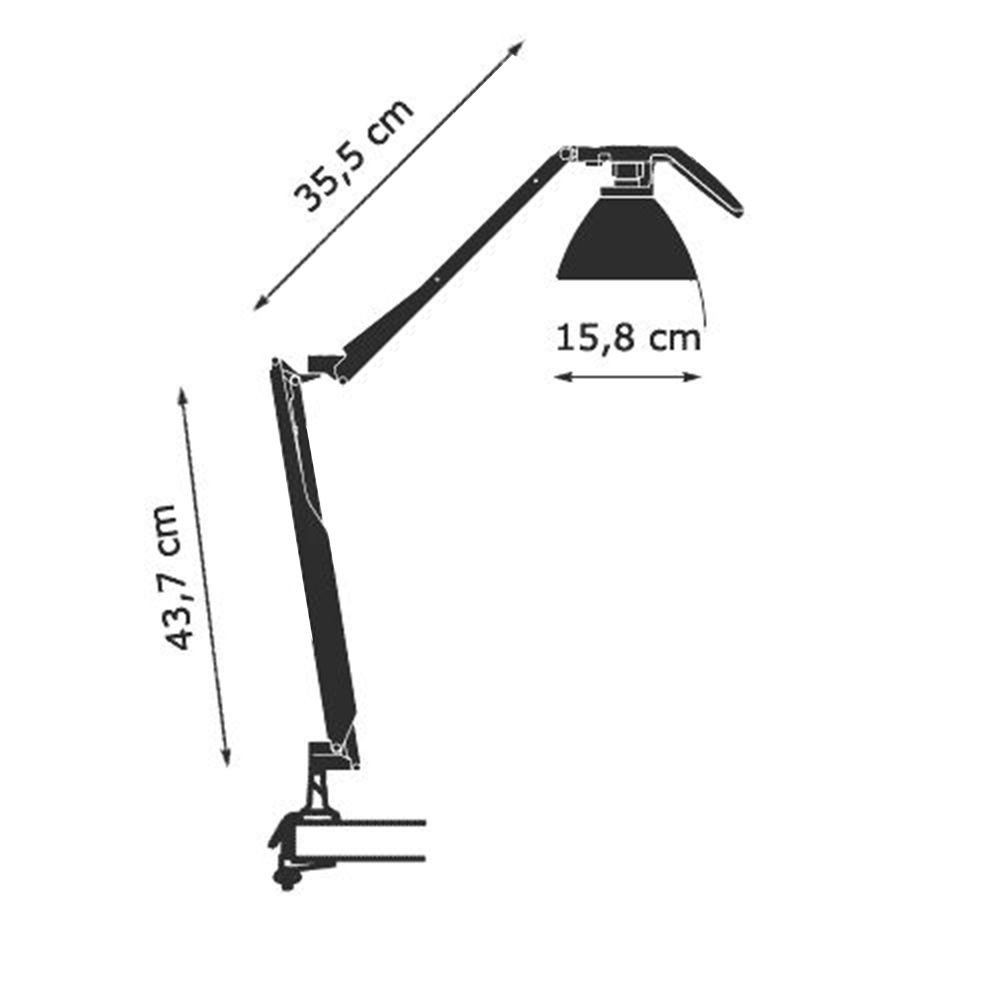 Lampada da scrivania Luce Plan Fortebraccio D33N 100 DIMMER 