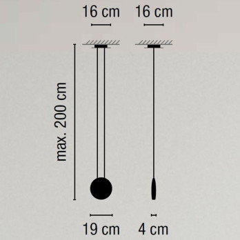 Lampada a sospensione Vibia Cosmos 1 luce D. 19 cm