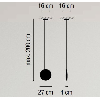 Lampada a sospensione Vibia Cosmos 1 luce D. 27 cm