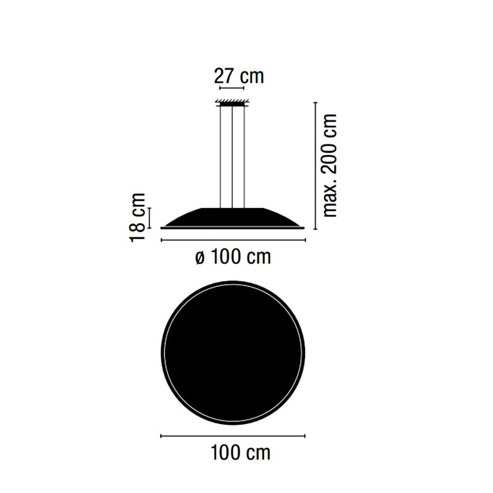 Lampada a sospensione Vibia Big Diametro 100