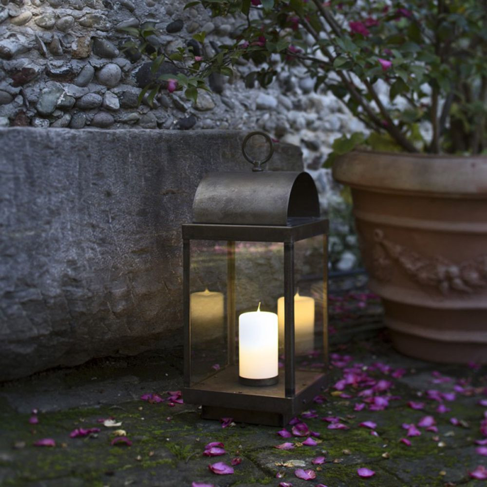 Lampada da terra Il fanale Lanterna bassa c/candela