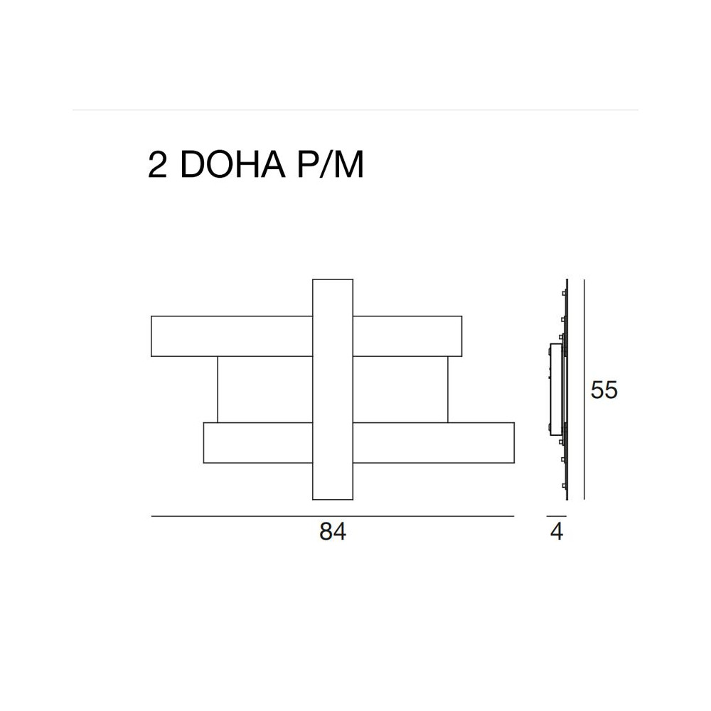 Lampada da soffitto GEA luce DOHA P/M