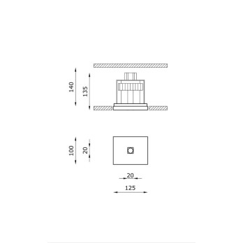Faretto LED da incasso Buzzi & Buzzi Geniusquare