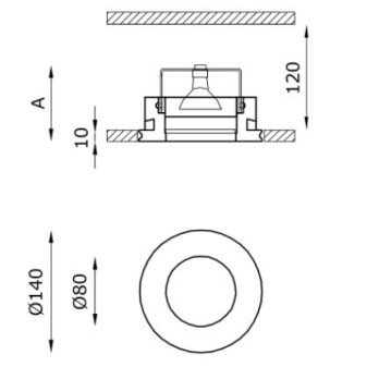 Faretto incasso a LED da esterno Buzzi & Buzzi RIM