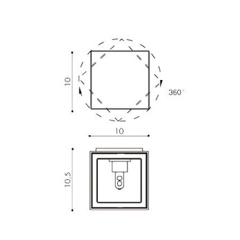 Applique biemissione Egoluce Alea parete