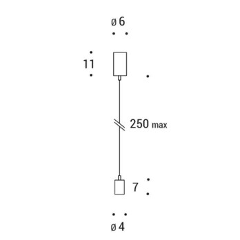 Lampada a sospensione Pan International Rod 