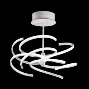 Lampada da soffitto LED in metallo verniciato bianco Perenz 6398