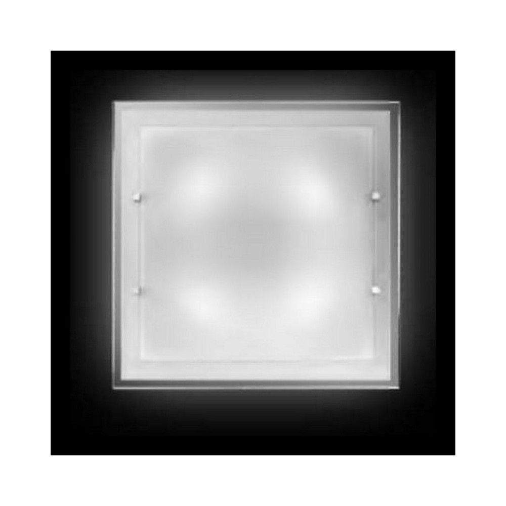 Lampada da soffitto quadrata in vetro bianco Perenz 5746 