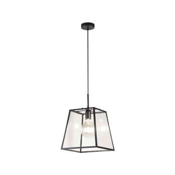 Lampada a sospensione Perenz in metallo nero una luce 6276