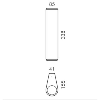 Lampada da parete Simes Smooth doppia emissione