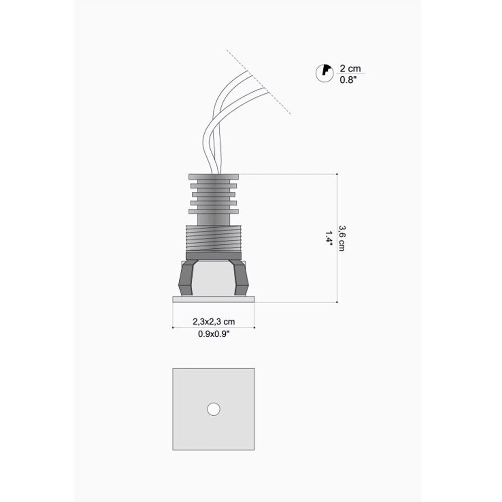 Faretto Egoluce LED incasso Dot Quadro
