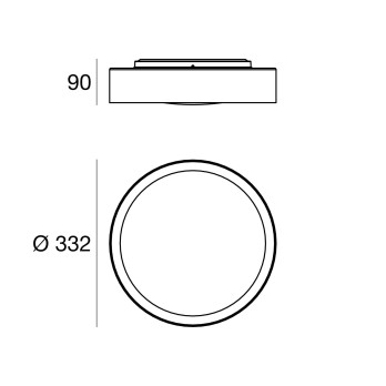 Lampada da soffitto LED Linea Light Crew_2 17W