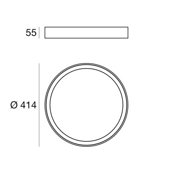 Lampada da soffitto LED Linea Light Tara_R  35W