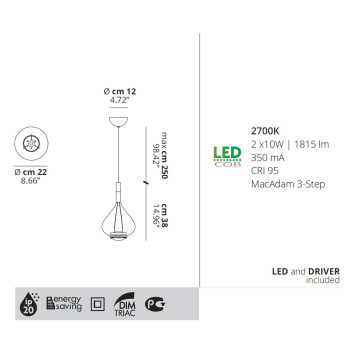 Lampada a Sospensione Studio Italia Design Sky-Fall