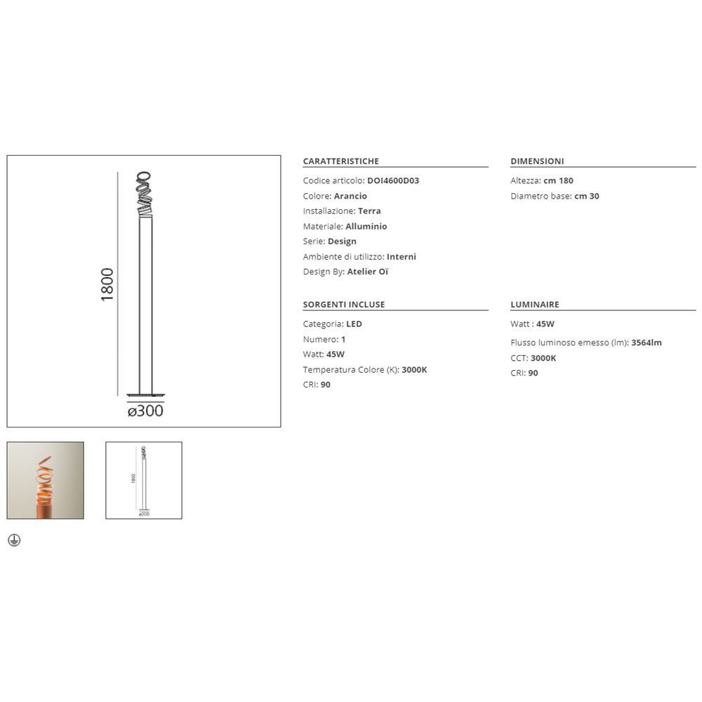 Lampada da terra Artemide Decomposè Light Terra