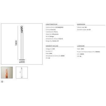 Lampada da terra Artemide Decomposè Light Terra