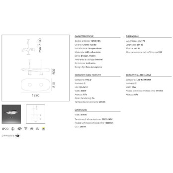 Lampada a sospensione Artemide Cosmic Angel Sospensione
