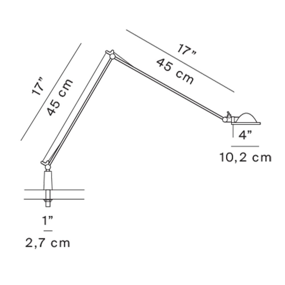 Lampada da tavolo Luceplan Berenice con perno di fissaggio