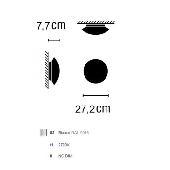 Lampada da parete Vibia Puck 1 luce