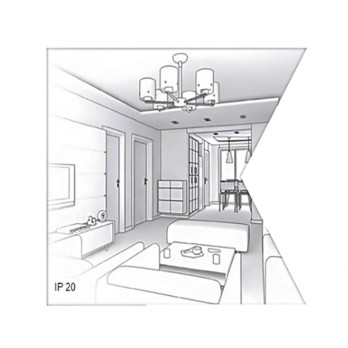 Perenz Ventilatore soffitto moderno Gemini 7064 B LED